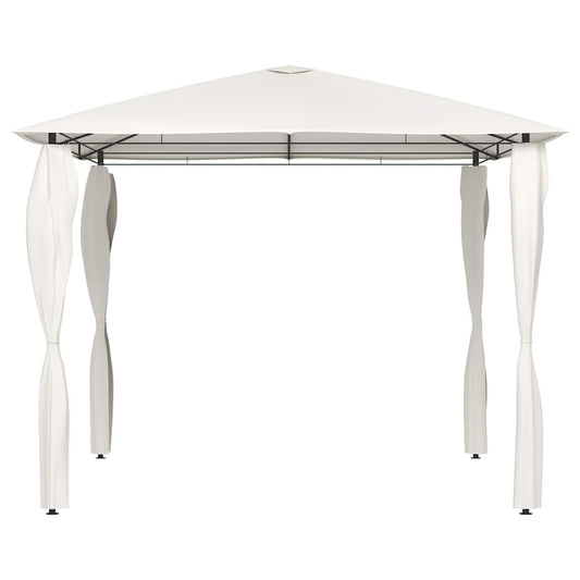 vidaXL Gazebo with Post Covers 3x3x2.6 m Cream 160 g/m²