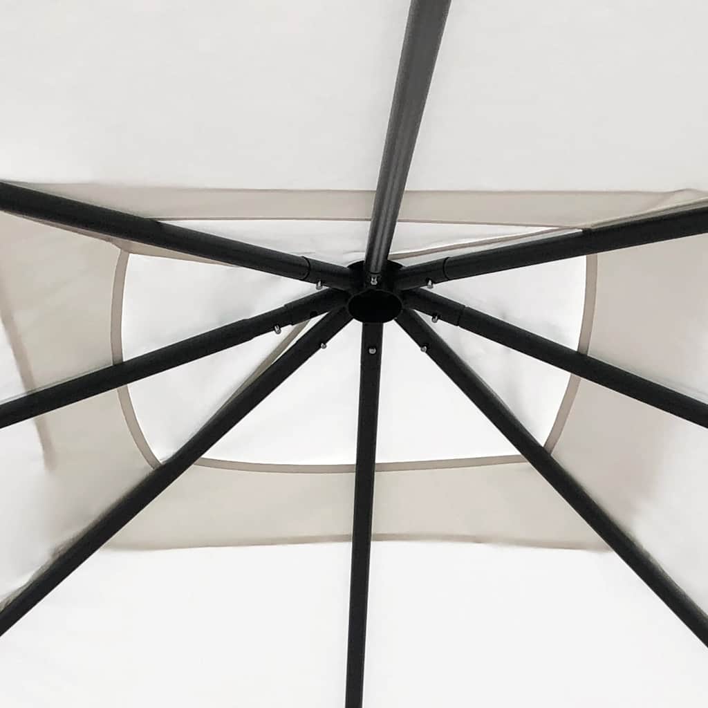 vidaXL Gazebo | Cream | Fabric | 3x3 metres | Durable | Gazebo | Square | Modern