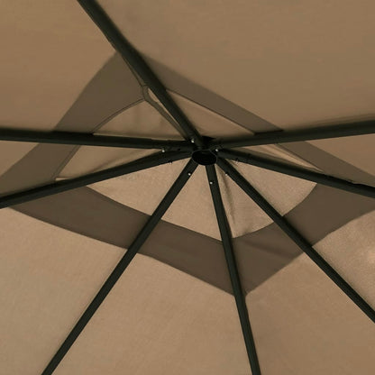 vidaXL Gazebo | Taupe | Fabric, steel | 3x3m |  UV-resistant materials  | Gazebo