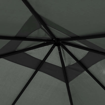 vidaXL Gazebo with Post Covers 3x3x2.6 m Anthracite 160 g/m²