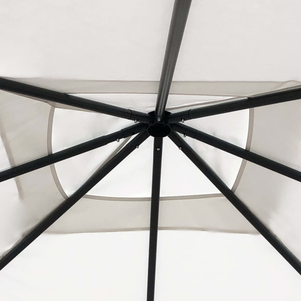 vidaXL Gazebo 3x3x2.6 m Cream 160 g/m²