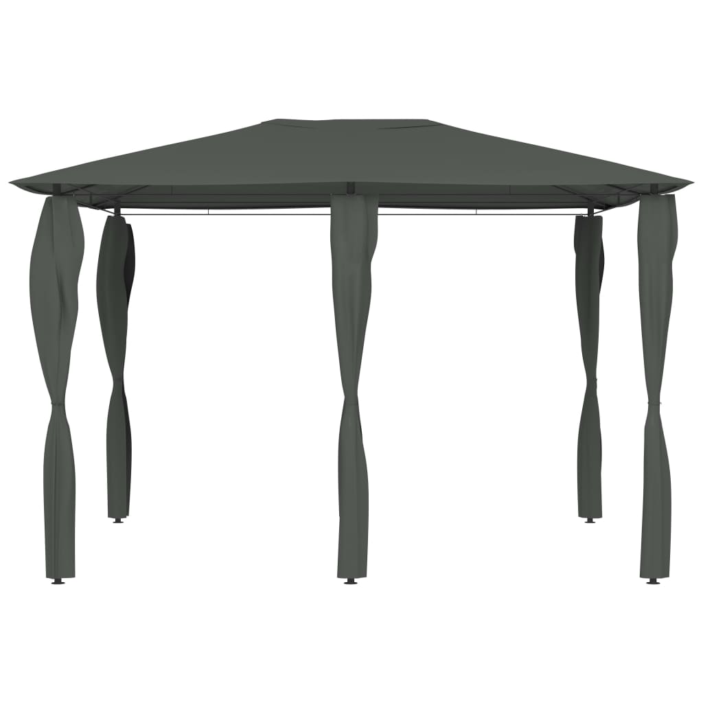 vidaXL Gazebo with Post Covers 3x4x2.6 m Anthracite 160 g/m²