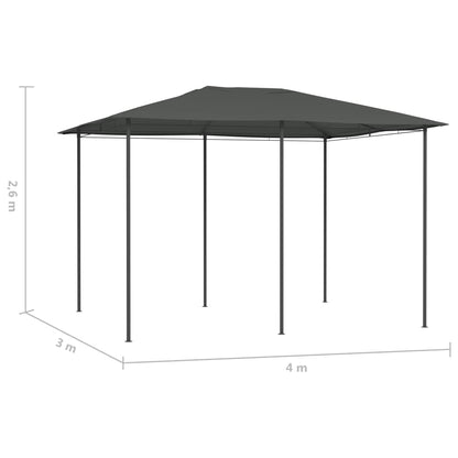 vidaXL Gazebo | Anthracite | Fabric, steel | 3x4 meters | Seats Many | Gazebo
