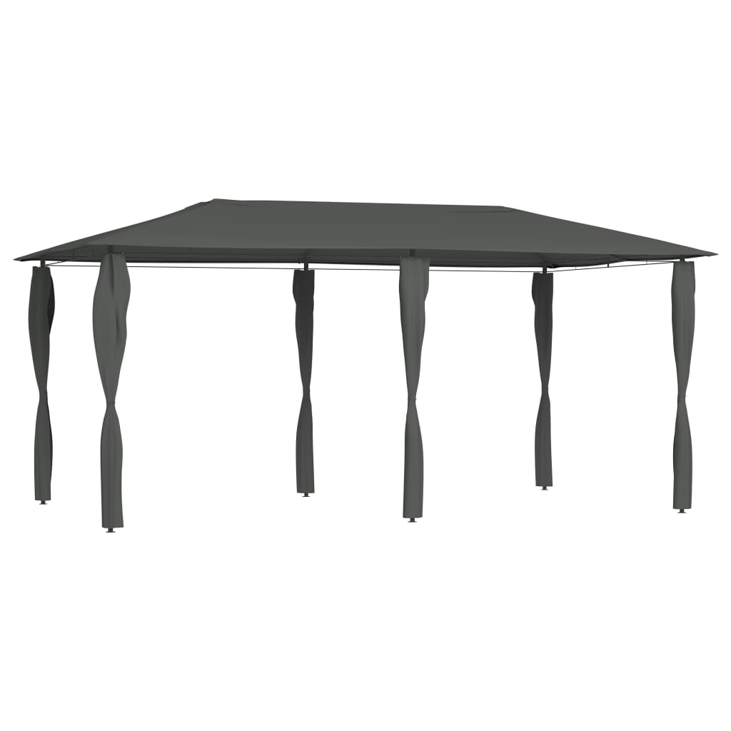 vidaXL Gazebo with Post Covers 2,98x5,3x2,59 m Anthracite 160 g/m²