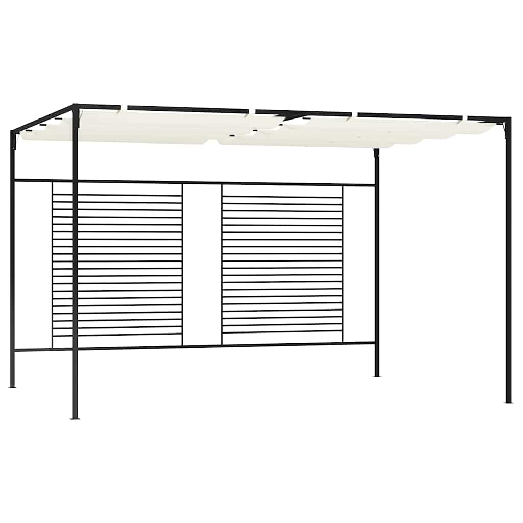 vidaXL Gazebo with Retractable Roof 3x4x2,3 m Cream 180 g/m²