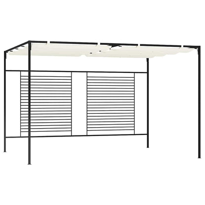 vidaXL Gazebo with Retractable Roof 3x4x2,3 m Cream 180 g/m²