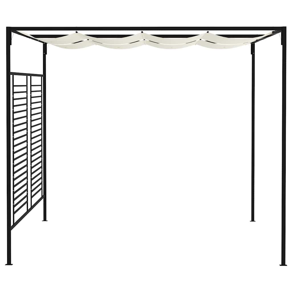vidaXL Gazebo with Retractable Roof 3x4x2,3 m Cream 180 g/m²