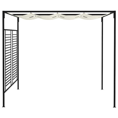 vidaXL Gazebo with Retractable Roof 3x4x2,3 m Cream 180 g/m²