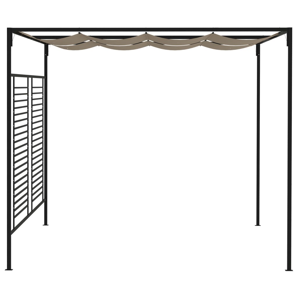 vidaXL Gazebo with Retractable Roof 3x4x2,3 m Taupe 180 g/m²
