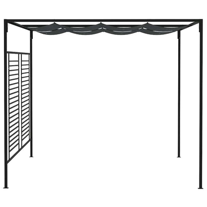 vidaXL Gazebo with Retractable Roof 4x3x2,3 m Anthracite 180 g/m²