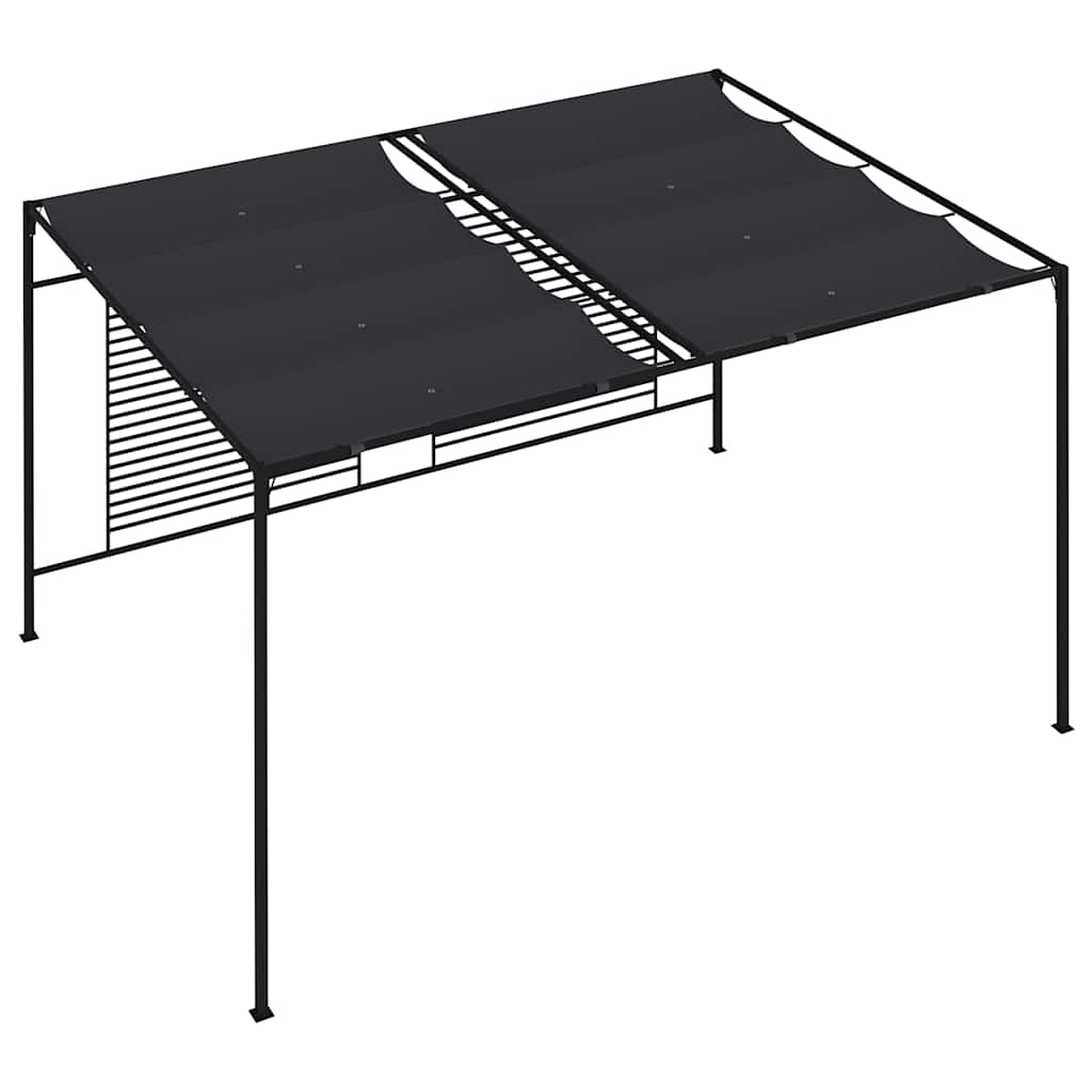 vidaXL Gazebo with Retractable Roof 4x3x2,3 m Anthracite 180 g/m²