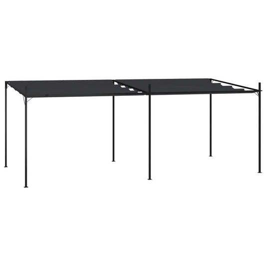 vidaXL Gazebo with Retractable Roof 600x300x233 cm Anthracite
