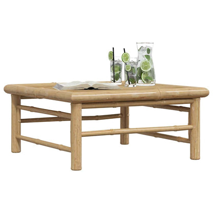 vidaXL Garden Table | Natural Bamboo | Bamboo | 65 x 65 x 30 cm | Lightweight