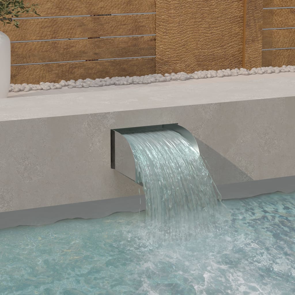 148875 vidaXL Waterfall 30x34x14 cm Stainless Steel 304