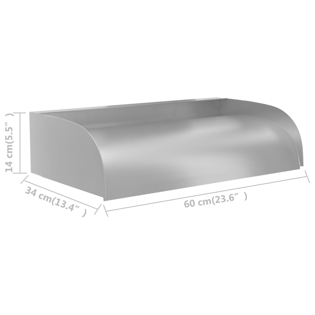 vidaXL Waterfall 60x34x14 cm Stainless Steel 304