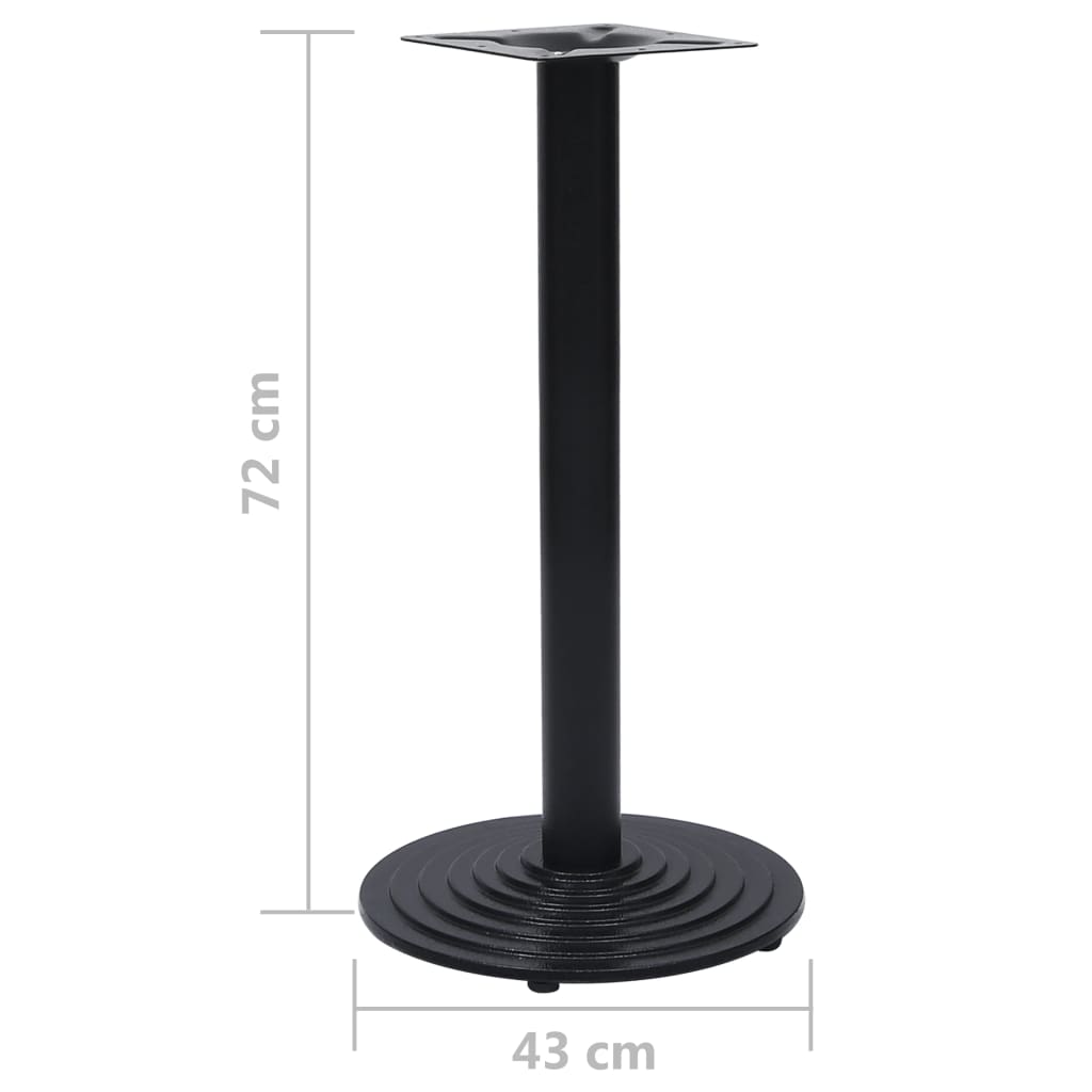 vidaXL Bistro Table Leg Black Ø43x72 cm Cast Iron