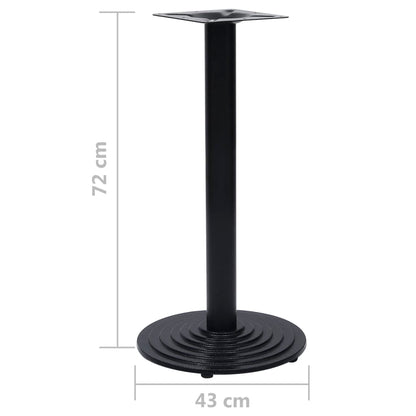 vidaXL Bistro Table Leg Black Ø43x72 cm Cast Iron