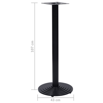 vidaXL Bistro Table Leg Black Ø43x107 cm Cast Iron