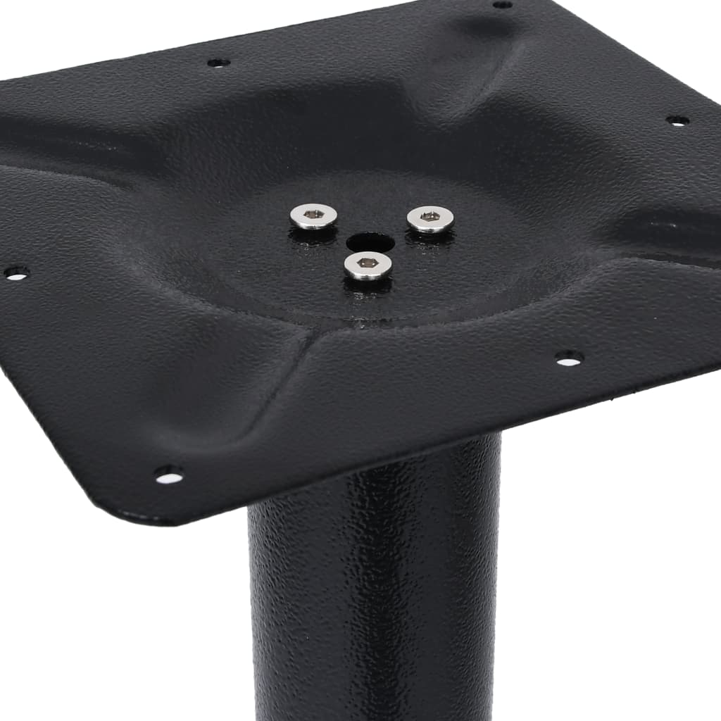 vidaXL Bistro Table Legs 2 pcs Black 61x8x72 cm Cast Iron