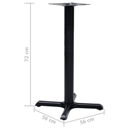 vidaXL Bistro Table Leg Black 56x56x72 cm Cast Iron