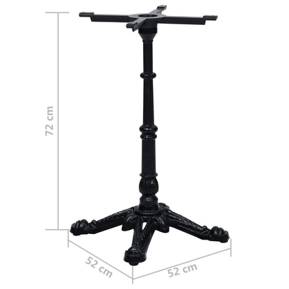 vidaXL Bistro Table Leg Black 52x52x72 cm Cast Iron