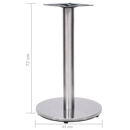 vidaXL Bistro Table Leg Silver Ø45x72 cm Stainless Steel