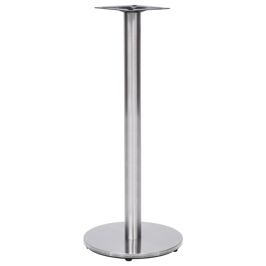 vidaXL Bistro Table Leg | Silver | Stainless steel | Ø45 x 107 cm |  Industrial