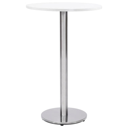 vidaXL Bistro Table Leg | Silver | Stainless steel | Ø45 x 107 cm |  Industrial