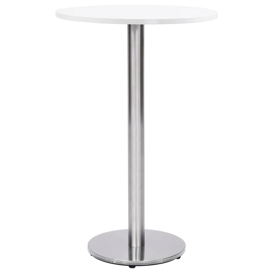 vidaXL Bistro Table Leg | Silver | Stainless steel | Ø45 x 107 cm |  Industrial