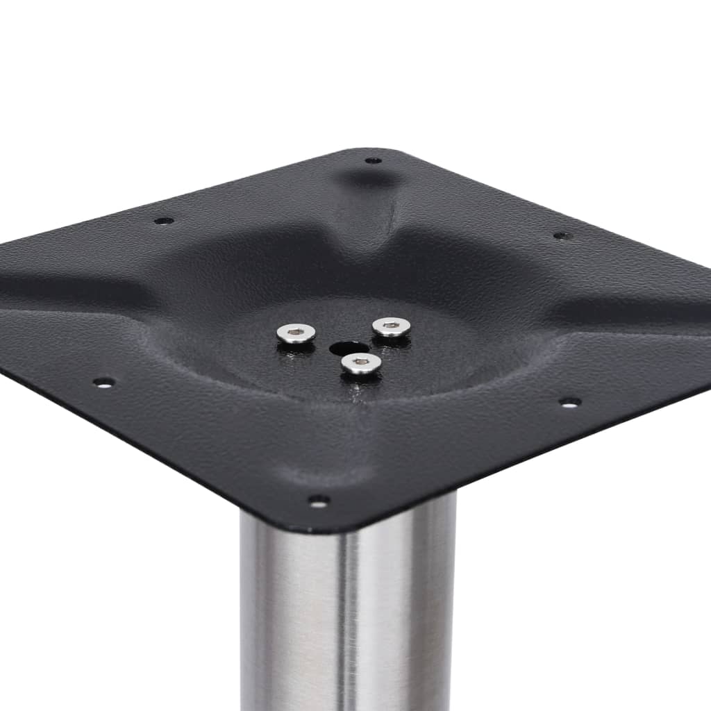 vidaXL Bistro Table Leg | Silver | Stainless steel | Ø45 x 107 cm |  Industrial