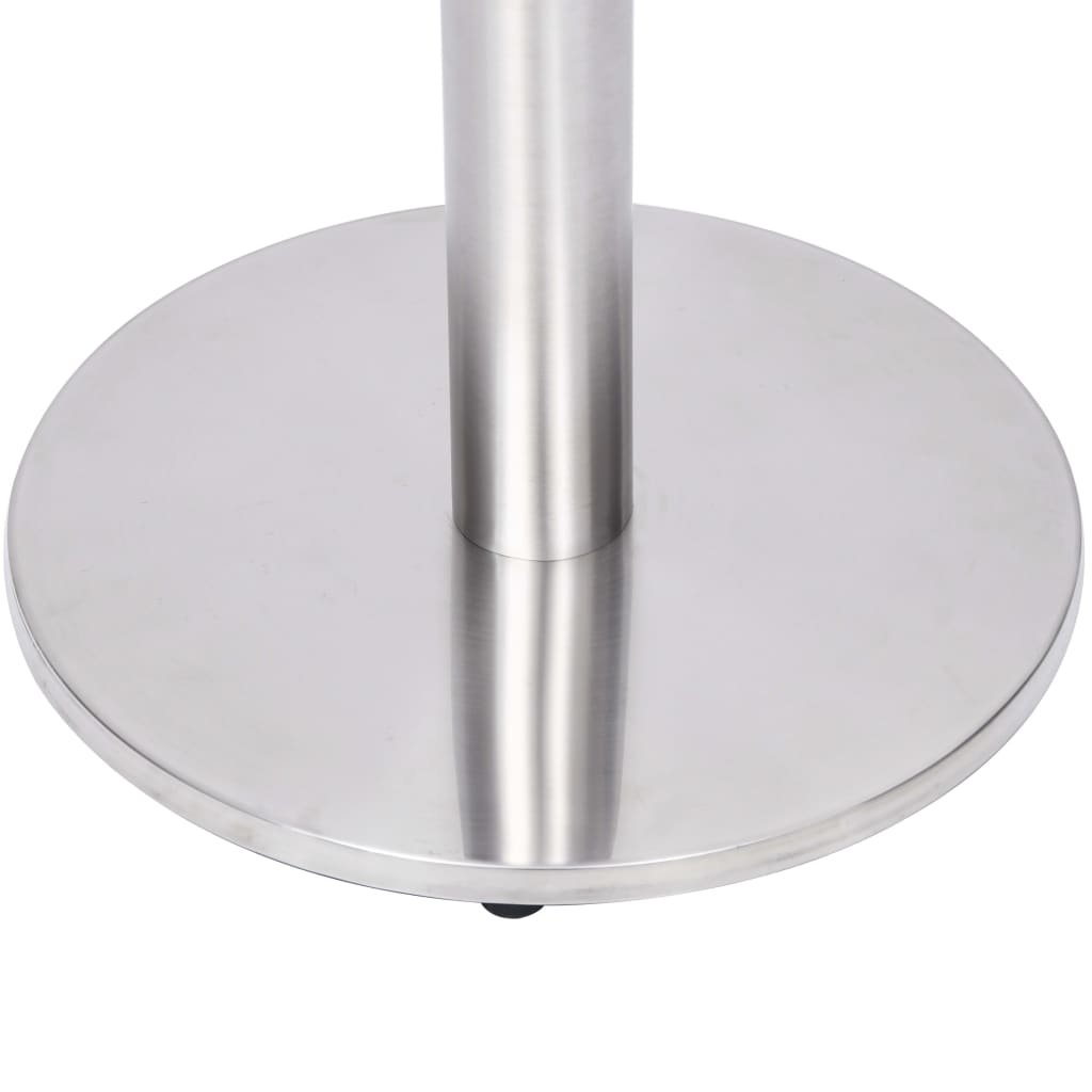 vidaXL Bistro Table Leg | Silver | Stainless steel | Ø45 x 107 cm |  Industrial