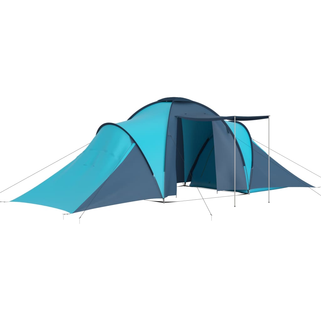 93183 vidaXL Camping Tent 6 Persons Blue and Light Blue