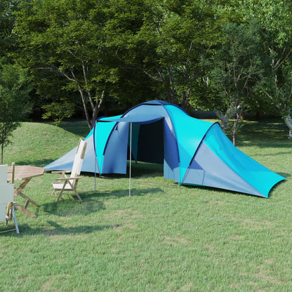 93183 vidaXL Camping Tent 6 Persons Blue and Light Blue