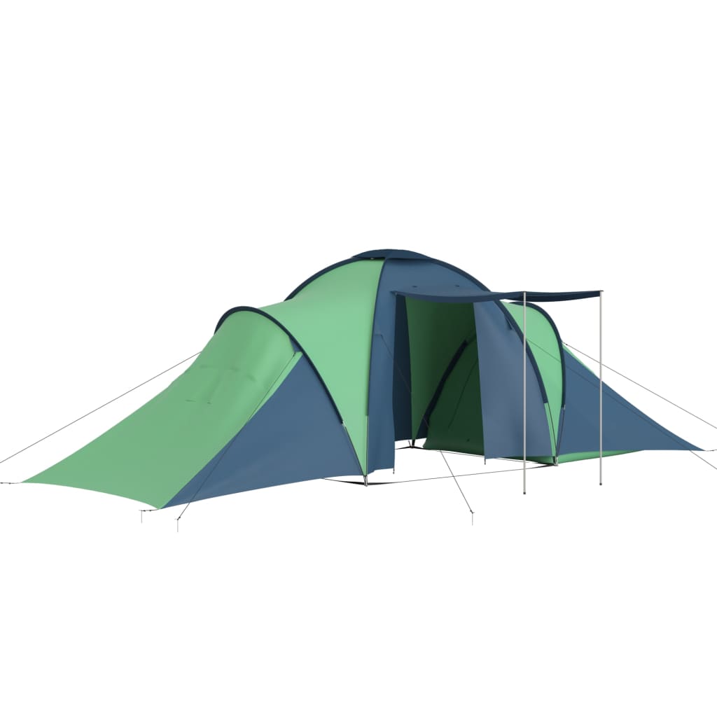 93184 vidaXL Camping Tent 6 Persons Blue and Green