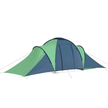93184 vidaXL Camping Tent 6 Persons Blue and Green