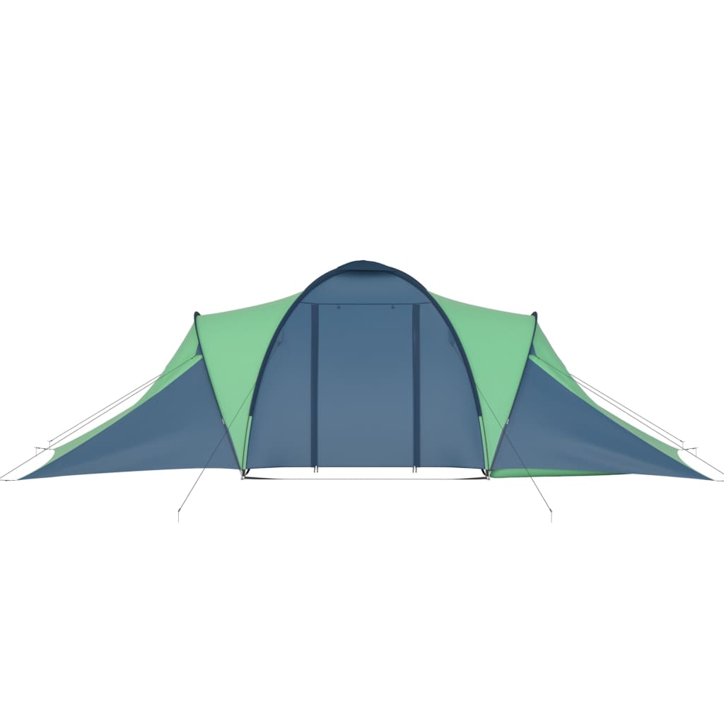 93184 vidaXL Camping Tent 6 Persons Blue and Green
