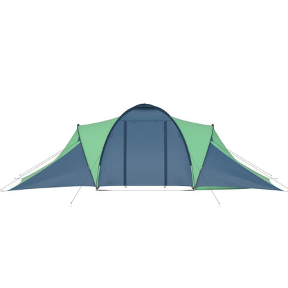 93184 vidaXL Camping Tent 6 Persons Blue and Green