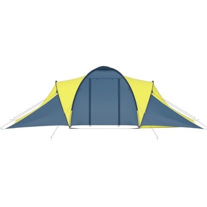 93185 vidaXL Camping Tent 6 Persons Blue and Yellow
