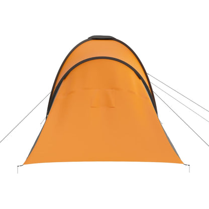 93186 vidaXL Camping Tent 6 Persons Grey and Orange