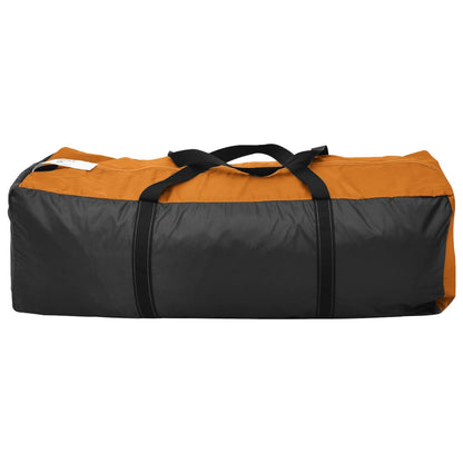 93186 vidaXL Camping Tent 6 Persons Grey and Orange