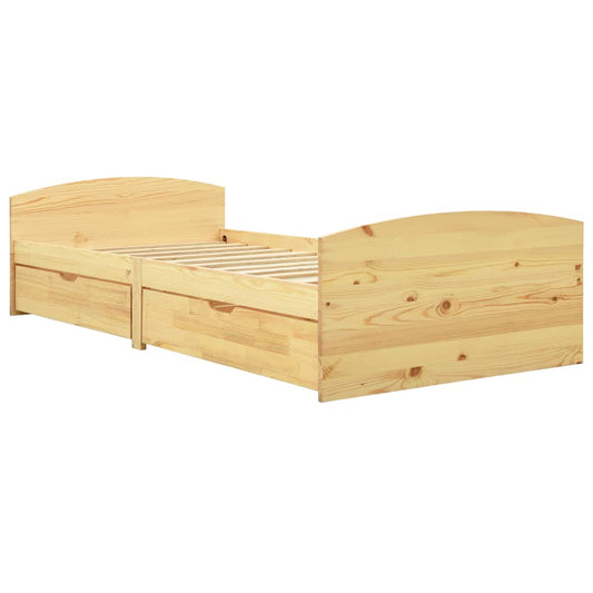 vidaXL Bed Frame with 2 Drawers without Mattress 90x200 cm