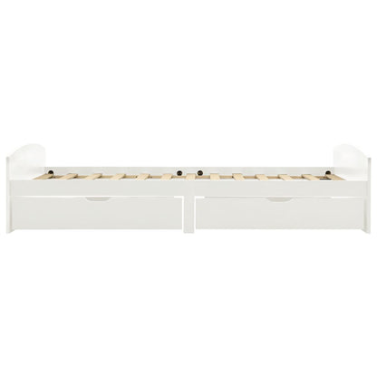 vidaXL Bed Frame with 2 Drawers without Mattress White 90x200 cm