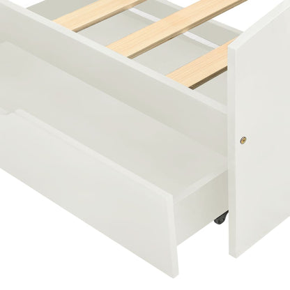 vidaXL Bed Frame with 2 Drawers without Mattress White 90x200 cm