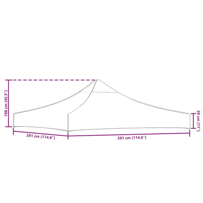 vidaXL Party Tent Roof 3x3 m Orange 270 g/m²