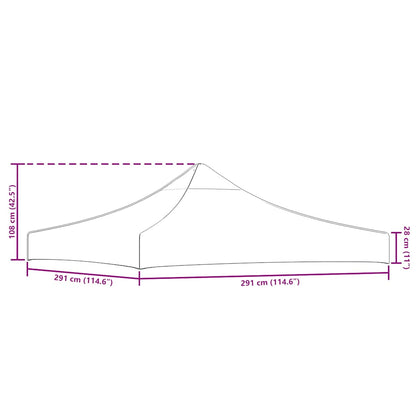 vidaXL Party Tent Roof 3x3 m Taupe 270 g/m²