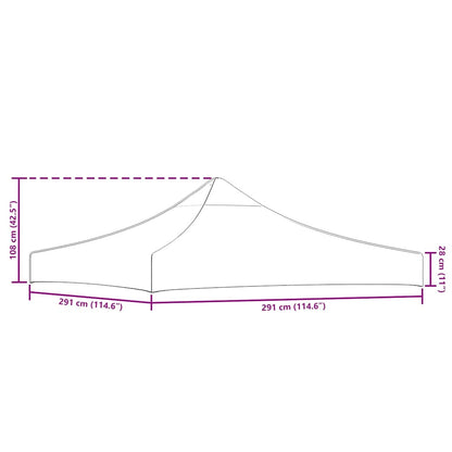 vidaXL Party Tent Roof 3x3 m Yellow 270 g/m²