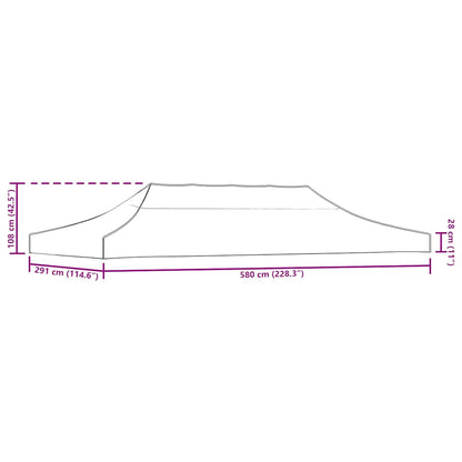vidaXL Party Tent Roof 6x3 m Terracotta 270 g/m²