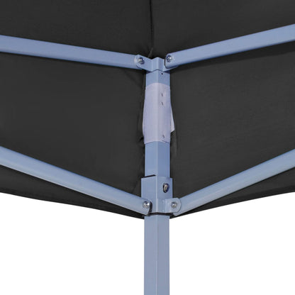 vidaXL Party Tent Roof 6x3 m Black 270 g/m²