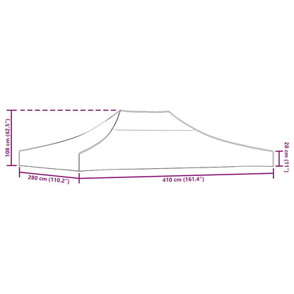 vidaXL Party Tent Roof 4x3 m Taupe 270 g/m²