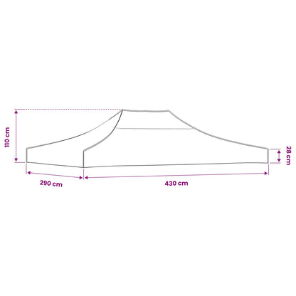 vidaXL Party Tent Roof 4.5x3 m Anthracite 270 g/m²